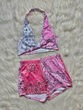Pink Bandana Short Set
